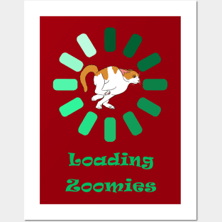 Orange and White Cat Loading Zoomies Posters and Art